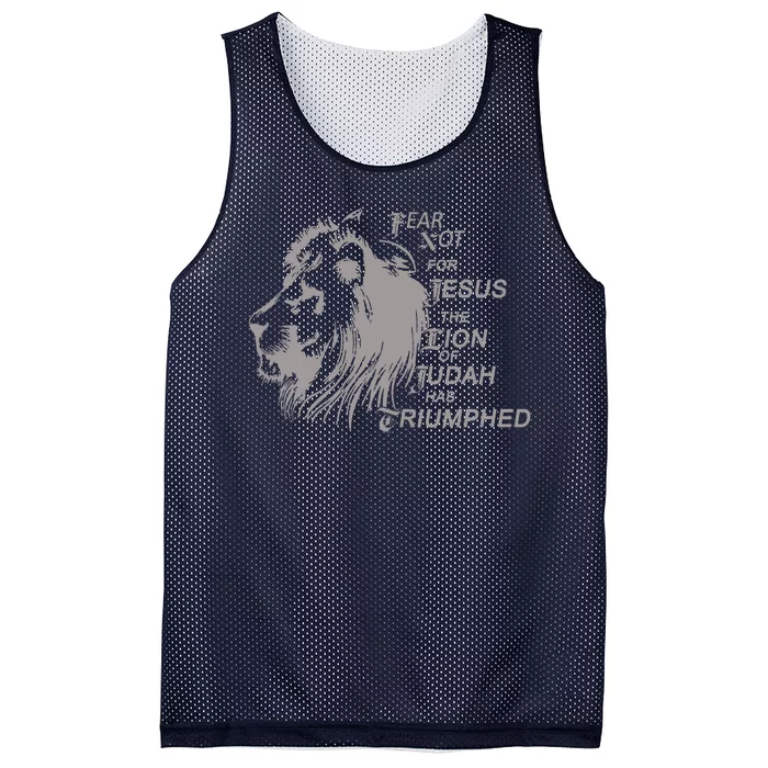 Fear Not For Jesus The Lion Of Judah Has Triumphed Mesh Reversible Basketball Jersey Tank