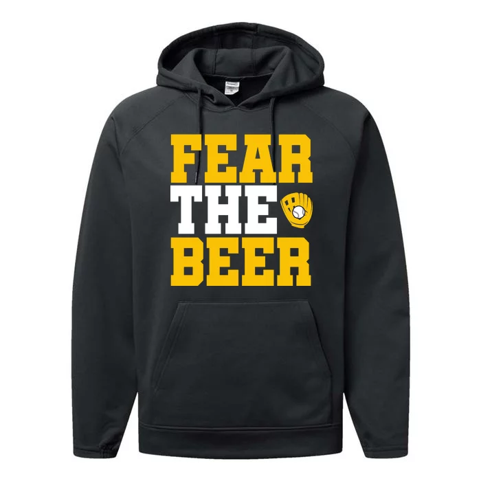 Fear The Beer Milwaukee Baseball Performance Fleece Hoodie