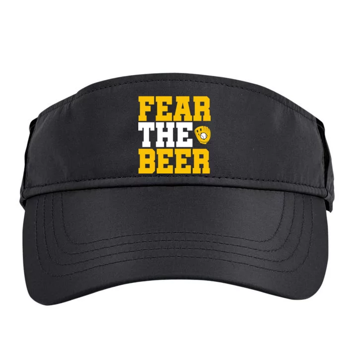 Fear The Beer Milwaukee Baseball Adult Drive Performance Visor