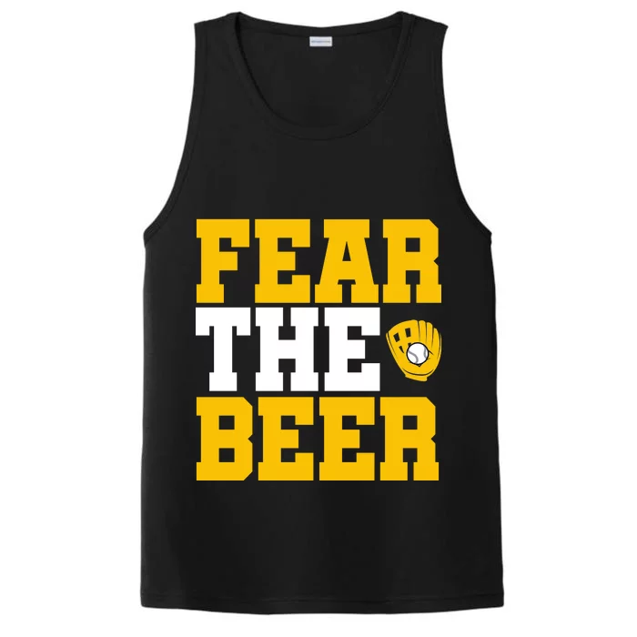 Fear The Beer Milwaukee Baseball Performance Tank