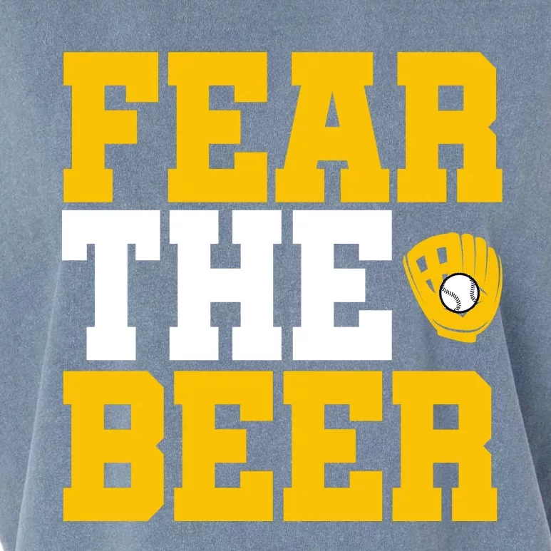 Fear The Beer Milwaukee Baseball Garment-Dyed Women's Muscle Tee