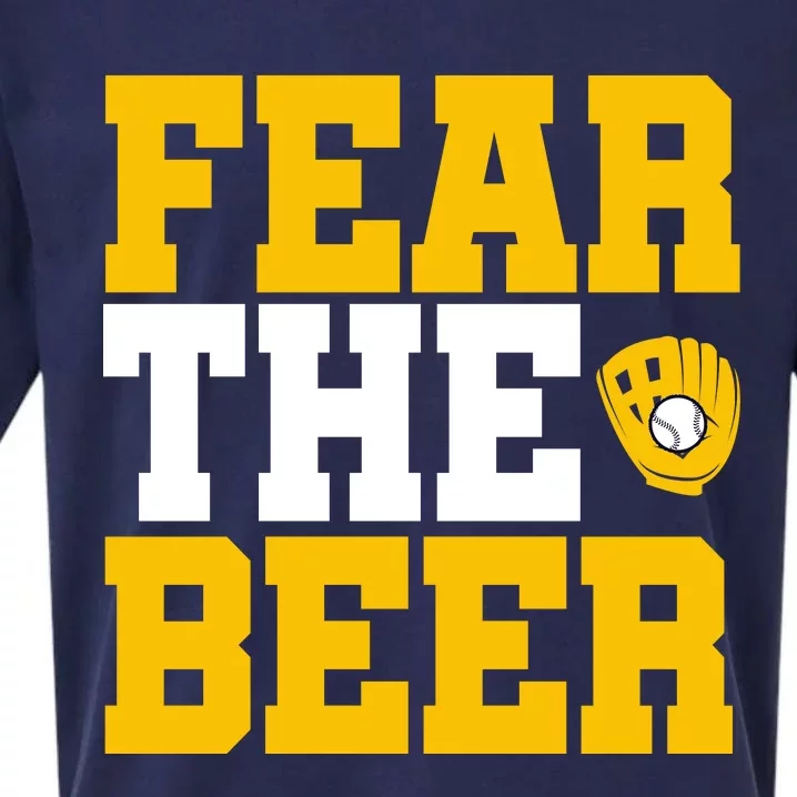 Fear The Beer Milwaukee Baseball Sueded Cloud Jersey T-Shirt