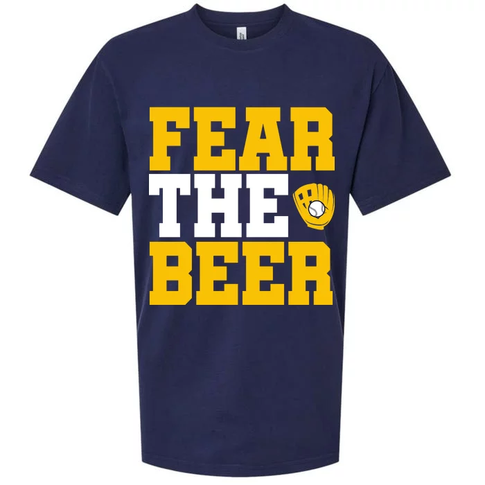 Fear The Beer Milwaukee Baseball Sueded Cloud Jersey T-Shirt