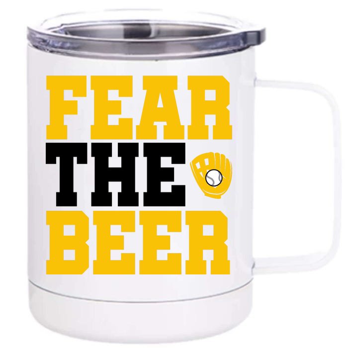 Fear The Beer Milwaukee Baseball Front & Back 12oz Stainless Steel Tumbler Cup