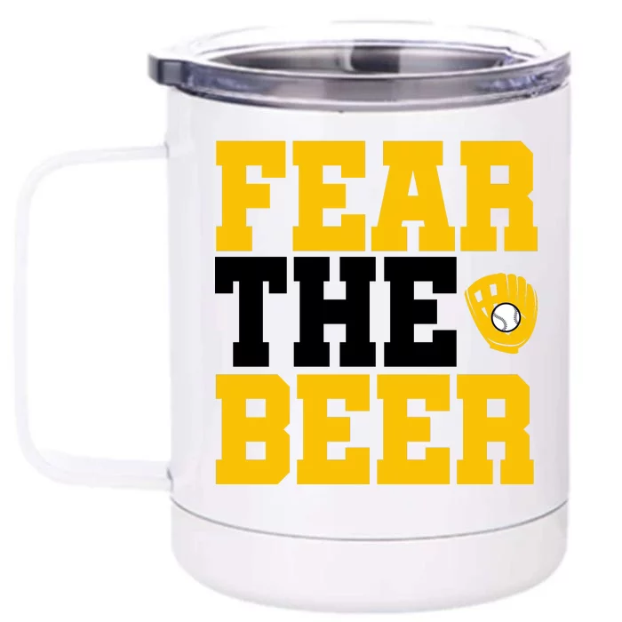 Fear The Beer Milwaukee Baseball Front & Back 12oz Stainless Steel Tumbler Cup