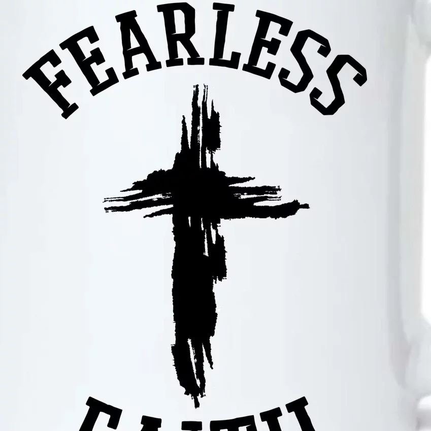 Fearless Faith Be Strong And Courageous Black Color Changing Mug