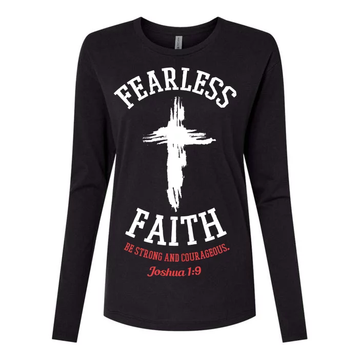 Fearless Faith Be Strong And Courageous Womens Cotton Relaxed Long Sleeve T-Shirt