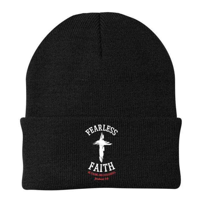 Fearless Faith Be Strong And Courageous Knit Cap Winter Beanie