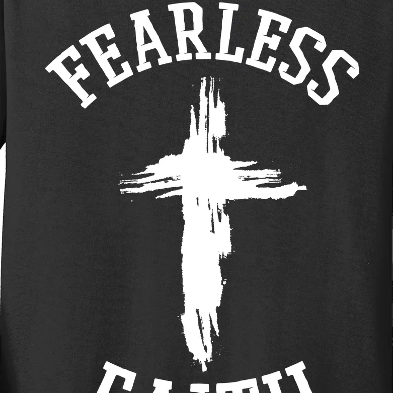 Fearless Faith Be Strong And Courageous Kids Long Sleeve Shirt