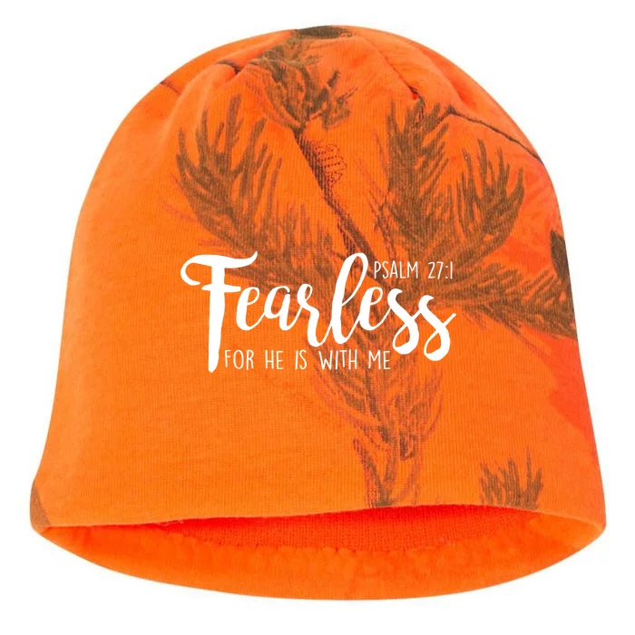 Fearless For He With Me Psalm 27:1 Kati - Camo Knit Beanie