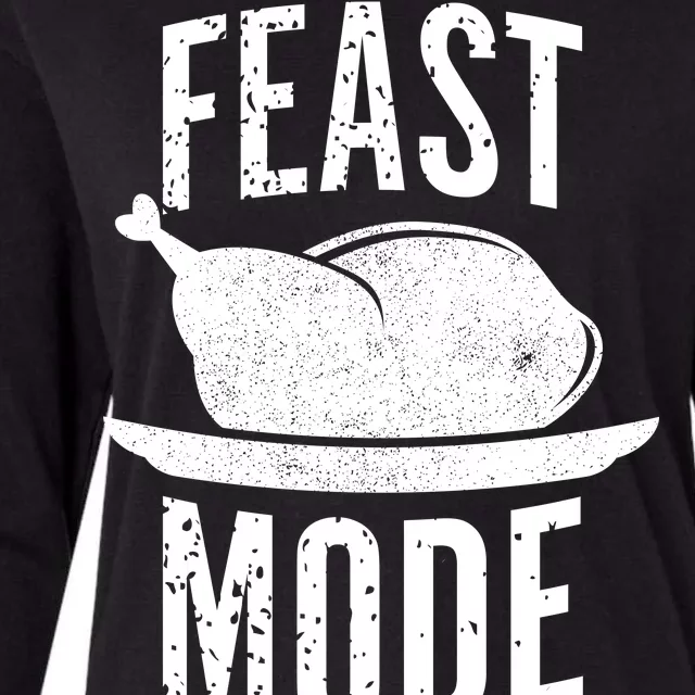 Feast Mode Womens Cotton Relaxed Long Sleeve T-Shirt