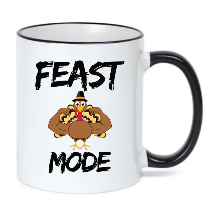 Feast Mode Thanksgiving Turkey Biceps Black Color Changing Mug