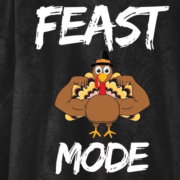 Feast Mode Thanksgiving Turkey Biceps Hooded Wearable Blanket