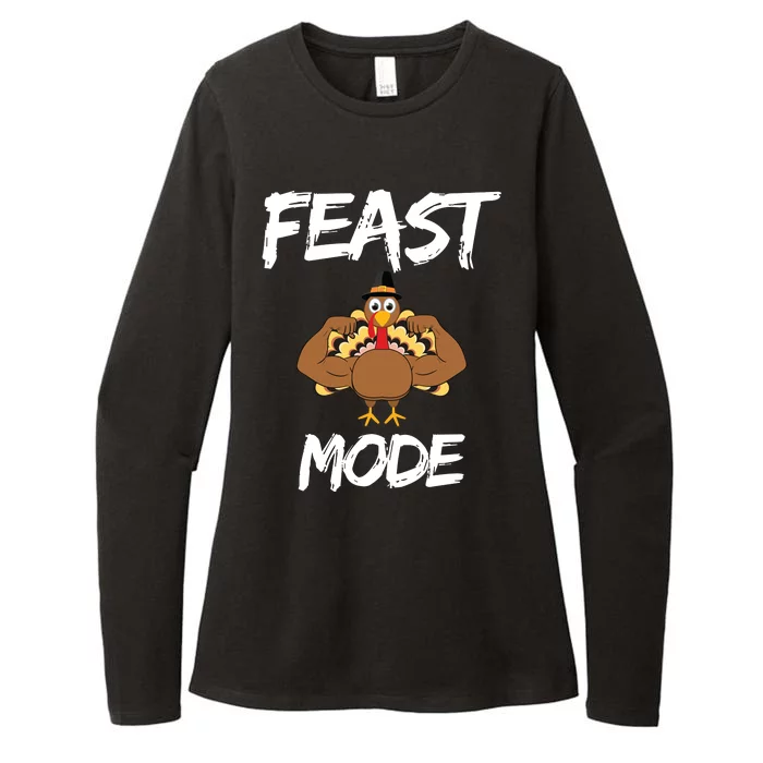 Feast Mode Thanksgiving Turkey Biceps Womens CVC Long Sleeve Shirt