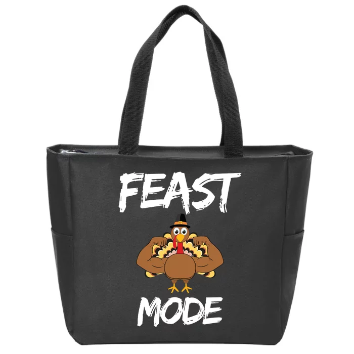 Feast Mode Thanksgiving Turkey Biceps Zip Tote Bag