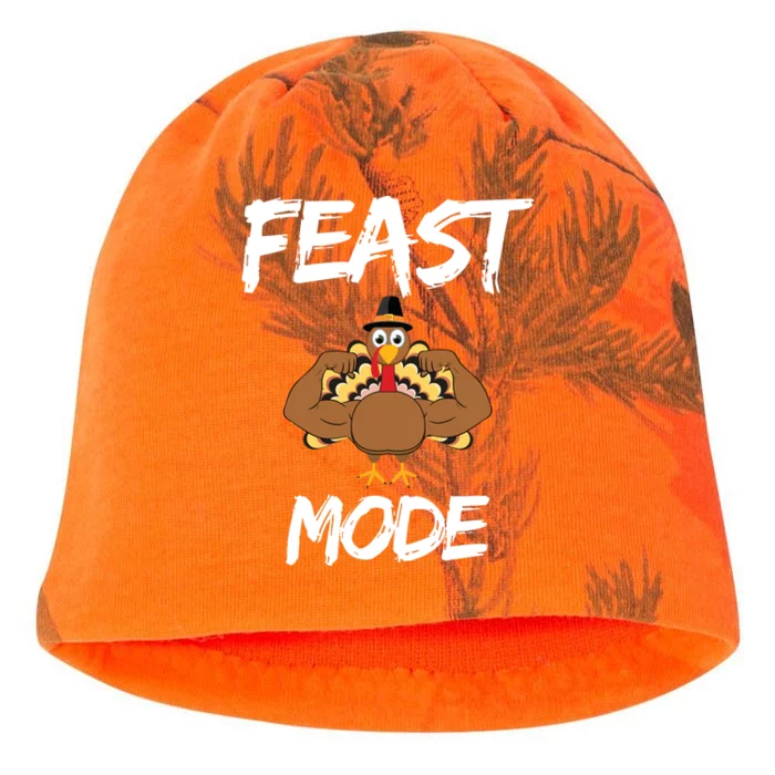 Feast Mode Thanksgiving Turkey Biceps Kati - Camo Knit Beanie