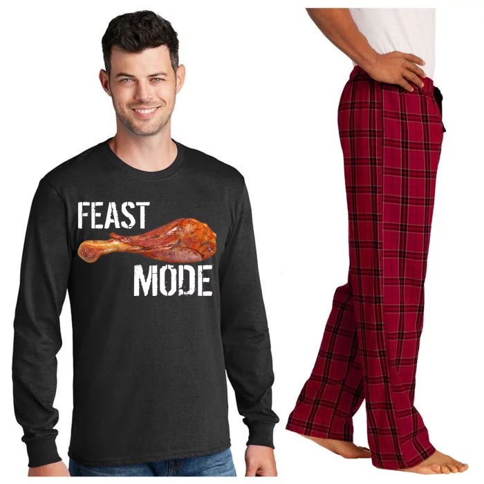 Feast Mode Thanksgiving Turkey Leg Long Sleeve Pajama Set