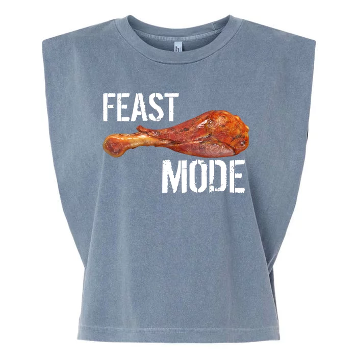 Feast Mode Thanksgiving Turkey Leg Garment-Dyed Women's Muscle Tee