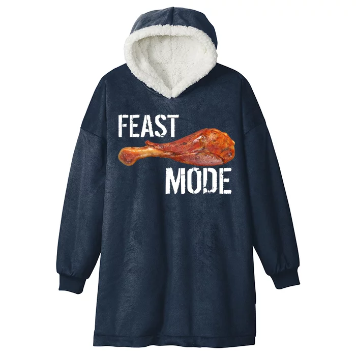 Feast Mode Thanksgiving Turkey Leg Hooded Wearable Blanket