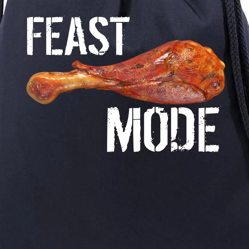 Feast Mode Thanksgiving Turkey Leg Drawstring Bag