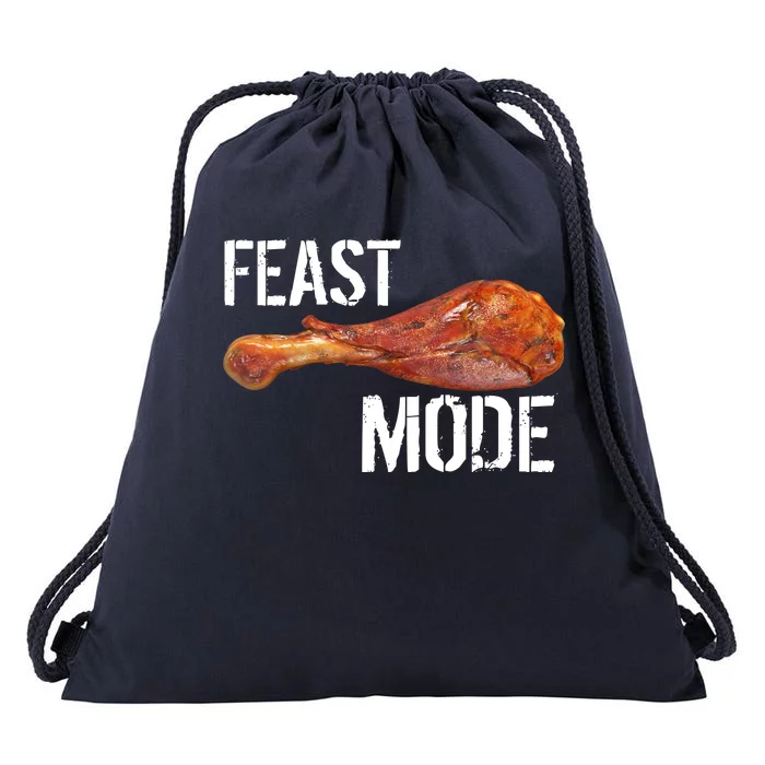 Feast Mode Thanksgiving Turkey Leg Drawstring Bag