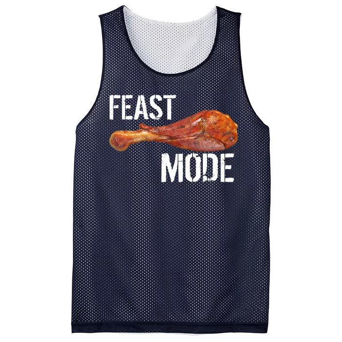 Feast Mode Thanksgiving Turkey Leg Mesh Reversible Basketball Jersey Tank