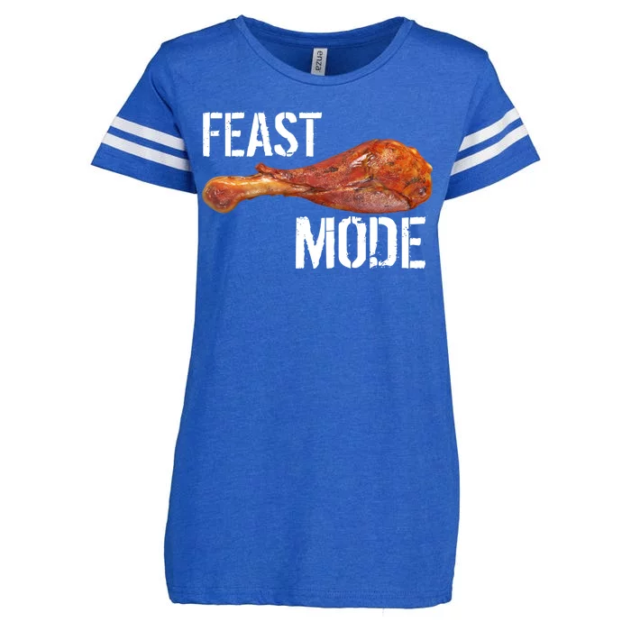 Feast Mode Thanksgiving Turkey Leg Enza Ladies Jersey Football T-Shirt