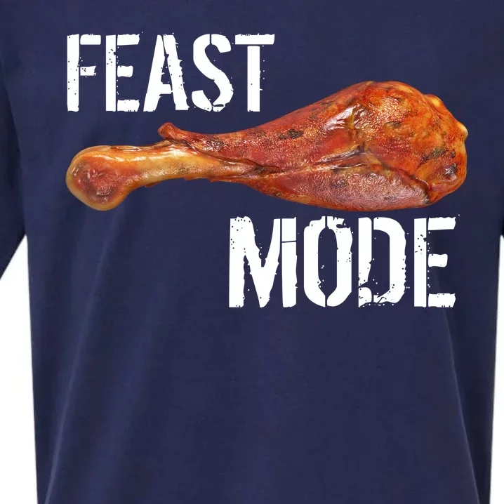 Feast Mode Thanksgiving Turkey Leg Sueded Cloud Jersey T-Shirt