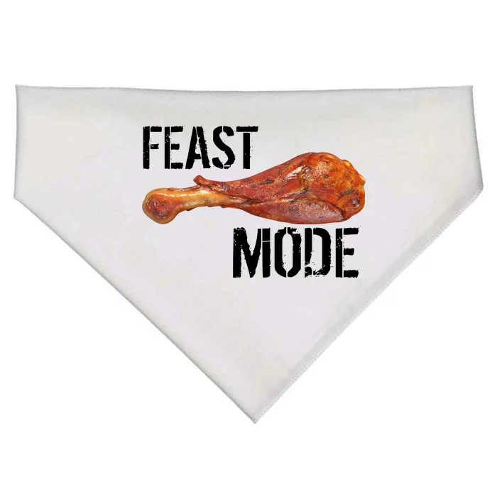 Feast Mode Thanksgiving Turkey Leg USA-Made Doggie Bandana