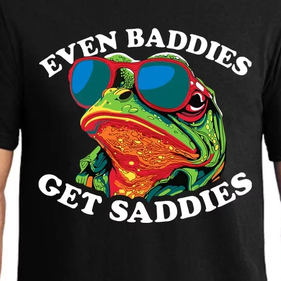 Funny Even Baddies Get Saddies Frog Pajama Set