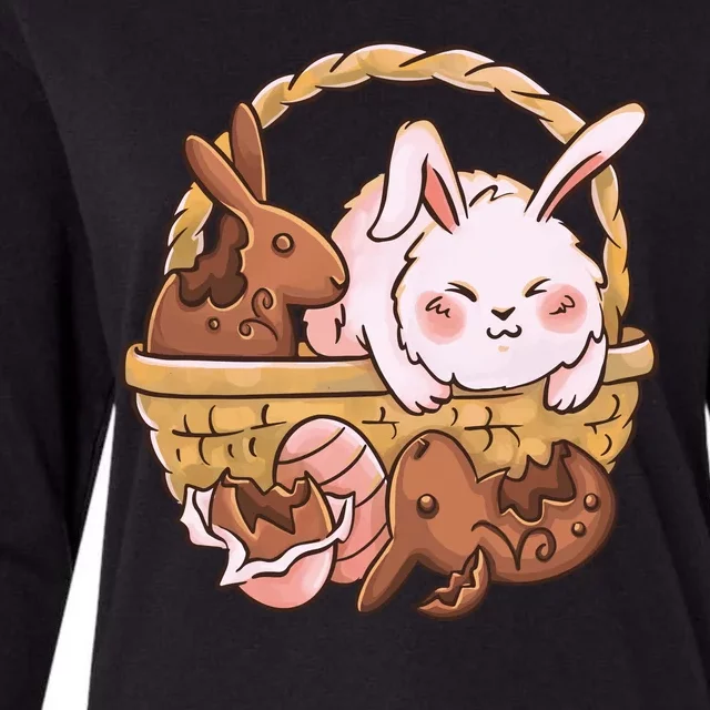 Fat Easter Bunny Cute Womens Cotton Relaxed Long Sleeve T-Shirt