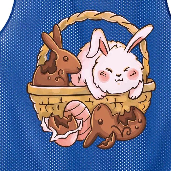 Fat Easter Bunny Cute Mesh Reversible Basketball Jersey Tank