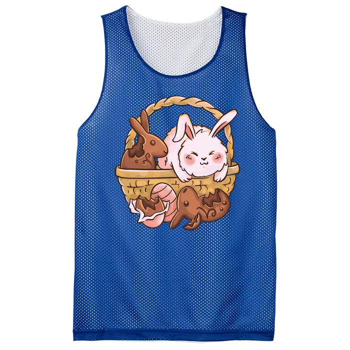 Fat Easter Bunny Cute Mesh Reversible Basketball Jersey Tank