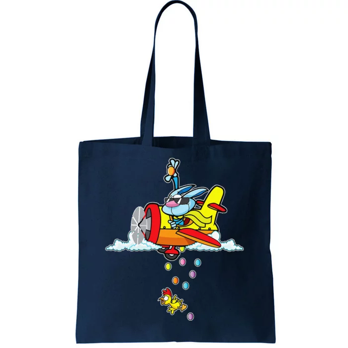 Fun Easter Bunny Egg Hunt Airplane Gift Tote Bag