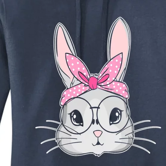 Funny Easter Bunny Cute Rabbit Messy Bun Meaningful Gift Women's Pullover Hoodie