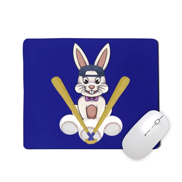 Funny Easter Bunny With Baseball Cap Baseball Lover Pitcher Funny Gift Mousepad