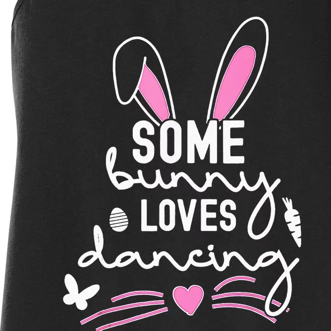 Funny Easter Bunny Ears Dancing Dance Lover Pun Women's Racerback Tank