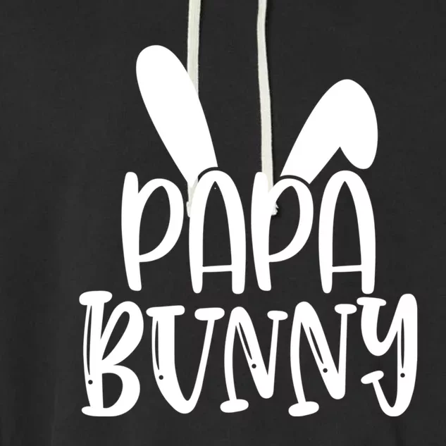 Family Easter Bunny Dad Daddy Happy Easter Papa Bunny Gift Garment-Dyed Fleece Hoodie