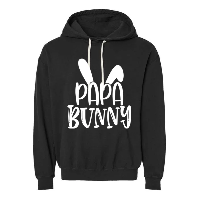 Family Easter Bunny Dad Daddy Happy Easter Papa Bunny Gift Garment-Dyed Fleece Hoodie