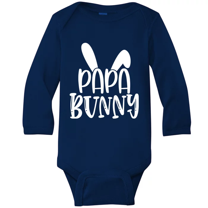 Family Easter Bunny Dad Daddy Happy Easter Papa Bunny Gift Baby Long Sleeve Bodysuit