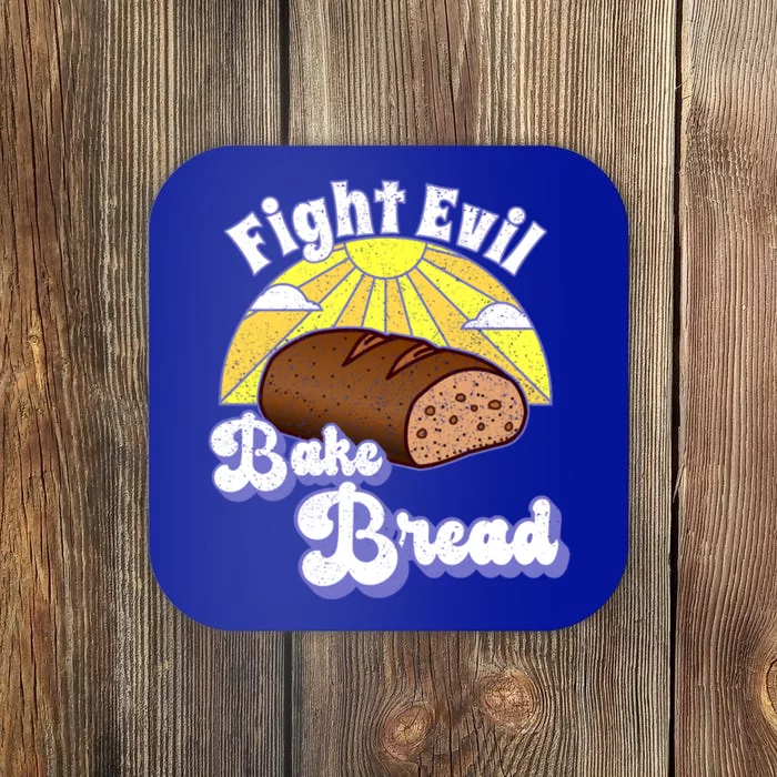 Fight Evil Bake Bread Happy Hero Pastry Cake Bread Baker Meaningful Gift Coaster