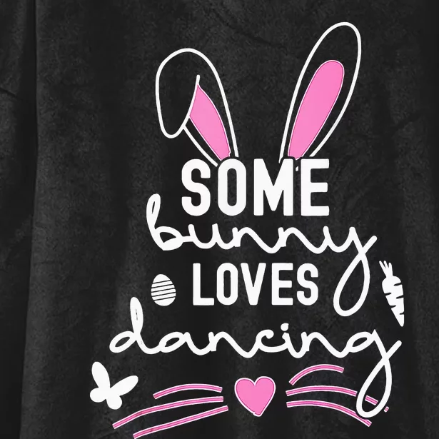 Funny Easter Bunny Ears Dancing Dance Lover Pun Hooded Wearable Blanket