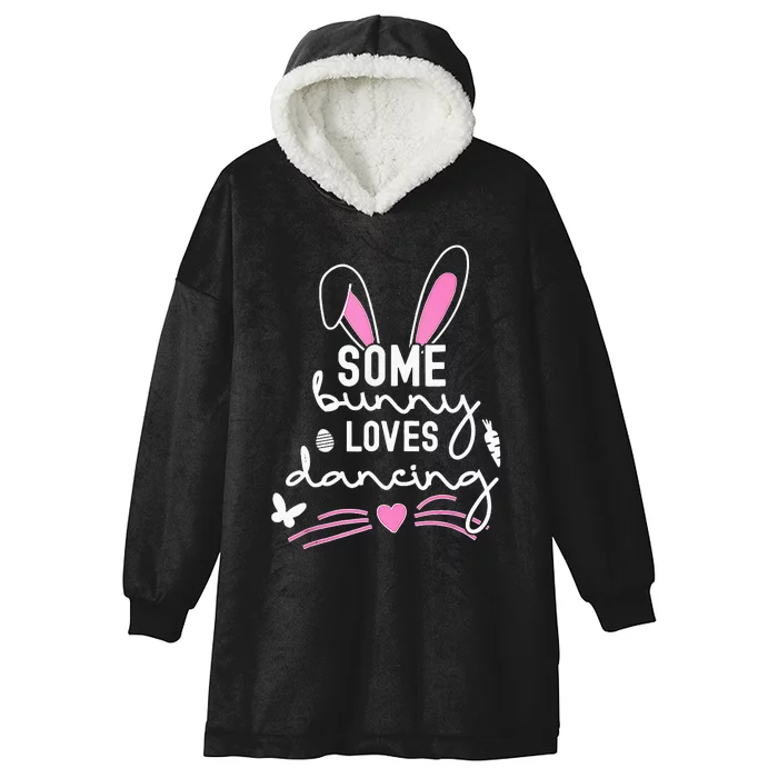 Funny Easter Bunny Ears Dancing Dance Lover Pun Hooded Wearable Blanket