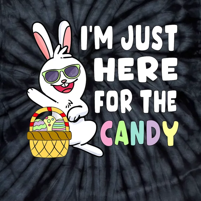 Funny Easter Bunny I'm Just Here For Easter Candy Boy Tie-Dye T-Shirt