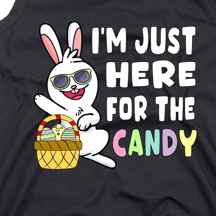 Funny Easter Bunny I'm Just Here For Easter Candy Boy Tank Top