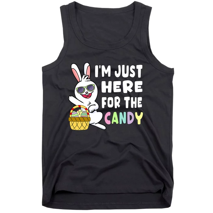 Funny Easter Bunny I'm Just Here For Easter Candy Boy Tank Top