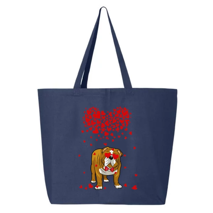 Funny English Bulldog Outfit Dog Lover Valentine Gifts 25L Jumbo Tote