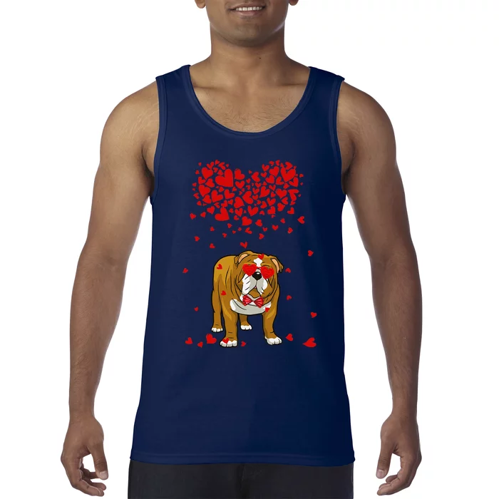 Funny English Bulldog Outfit Dog Lover Valentine Gifts Tank Top