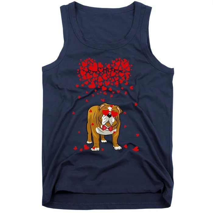 Funny English Bulldog Outfit Dog Lover Valentine Gifts Tank Top