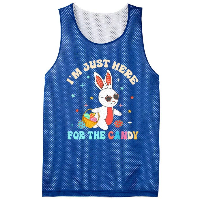 Funny Easter Bunny I'm Just Here For Easter Candy Mesh Reversible Basketball Jersey Tank